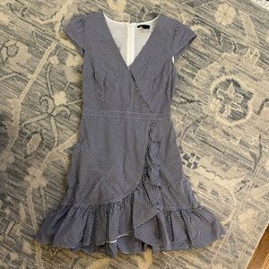 - JCrew blue gingham dress, size 0